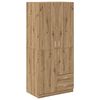 vidaXL kl&aelig;deskab 80x52x180 cm konstrueret tr&aelig; egetr&aelig;slook