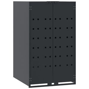 vidaXL skraldespandopbevaring til enkeltspand antracit 69x79x117 cm st&aring;l