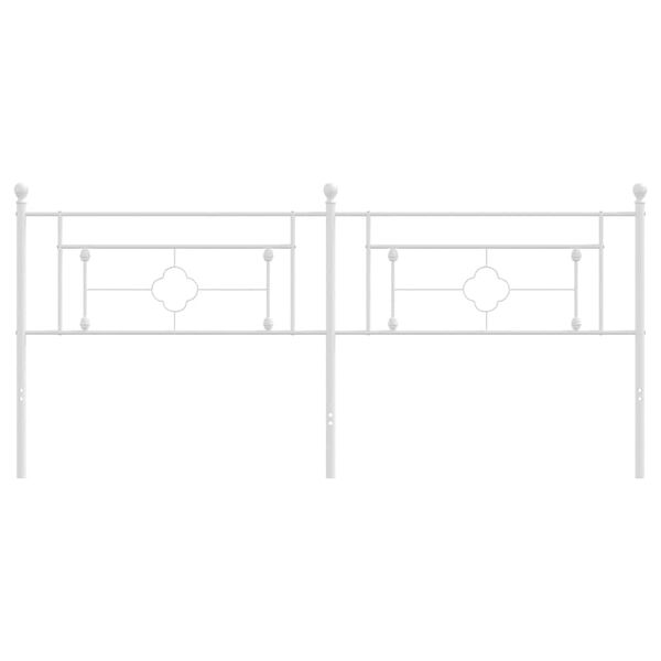 vidaXL udskiftningsgavl 193 cm metal hvid