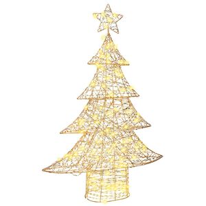 vidaXL Juletr&aelig; 120 LED'er Varm hvid 120,5 cm PET