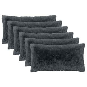 vidaXL Pude med pude HEERLEN 6 stk. Antracit PV Fleece