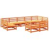 vidaXL sofas&aelig;t til haven 9 dele massivt fyrretr&aelig; gyldenbrun