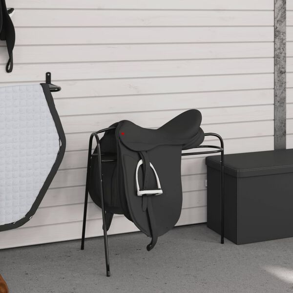 vidaXL sadelstativ 3 ben fritstående jern sort