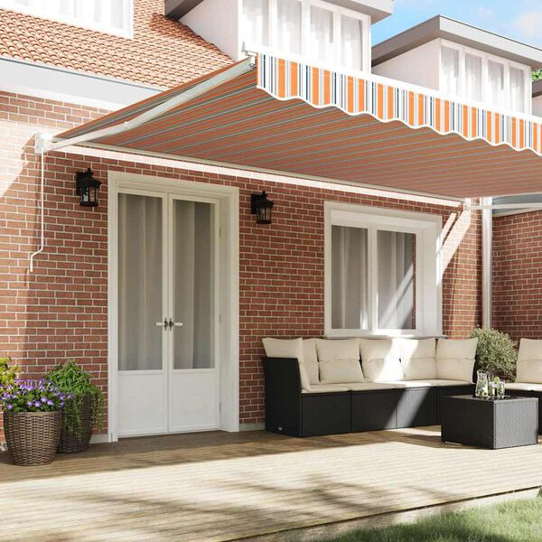 vidaXL Utr&aelig;kkelig Markise Flerfarvet 500 &times; 300 cm Stof og Metal