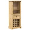 vidaXL vinreol Corona 56x35x134,5 cm massivt fyrretr&aelig;