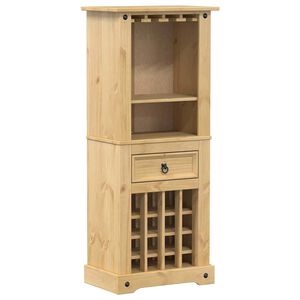vidaXL vinreol Corona 56x35x134,5 cm massivt fyrretr&aelig;