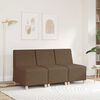 vidaXL modul&aelig;r sofa uden arml&aelig;n brun 55 cm stof