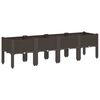 vidaXL plantekasse med ben 160x40x42 cm PP brun