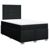 vidaXL kontinentalseng med madras 120x200 cm stof sort