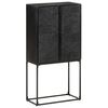 vidaXL sk&aelig;nk 60x30x120 cm massivt akacietr&aelig; og mangotr&aelig; sort