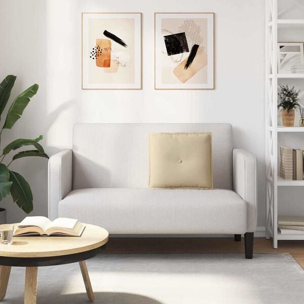 vidaXL Rygpude Creme 50 x 45 cm Mikrofiberstof