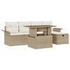 vidaXL Havesofa S&aelig;t 6 stk. Beige polyrattan