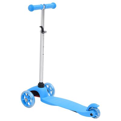 vidaXL 3-hjulet børneløbehjul med justerbart aluminiumsstyr blå