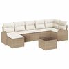 vidaXL Havesofa Sæt med pude 8 pcs Beige Poly rattan