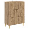 vidaXL Skuffeskab 66 x 34,5 x 90 cm Konstrueret tr&aelig; Artisan-eg
