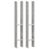 vidaXL hegnspl&oslash;kker 2 stk. 8x6x60 cm galvaniseret st&aring;l s&oslash;lvfarvet