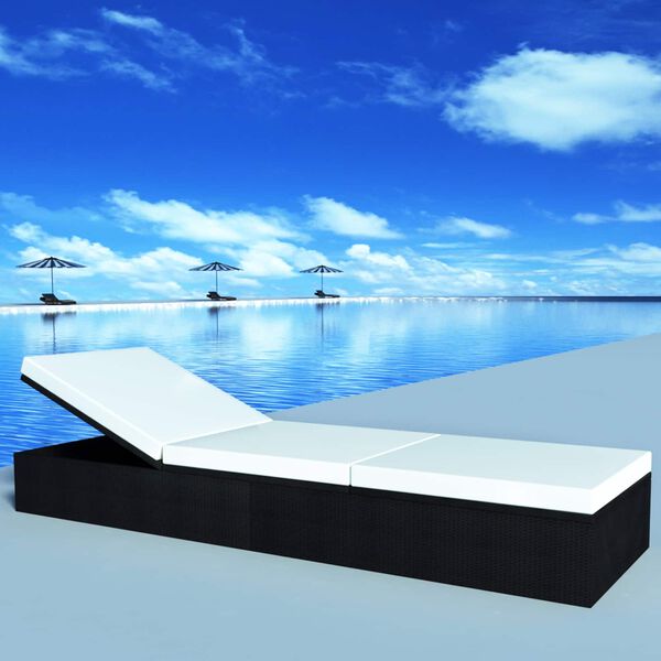 vidaXL Solseng Sort polyrattan