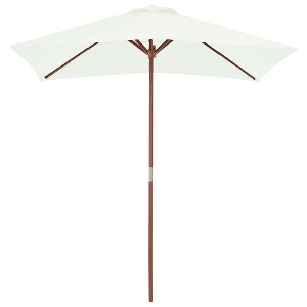 vidaXL parasol 150x200 cm træstang sandfarvet