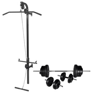 vidaXL v&aelig;gmonteret styrket&aring;rn med v&aelig;gtstang- og h&aring;ndv&aelig;gts&aelig;t 60,5 kg