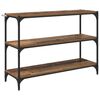 vidaXL Bogskab Gammelt tr&aelig; 100 x 33 x 70,5 cm Ingeni&oslash;rt tr&aelig; og jern