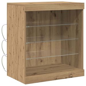 vidaXL LED Sideboard Artisan Egetr&aelig; 60,5 x 37 x 67 cm Konstrueret tr&aelig;