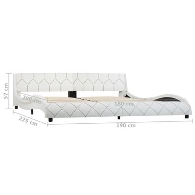 vidaXL sengestel 180 x 200 cm kunstlæder hvid