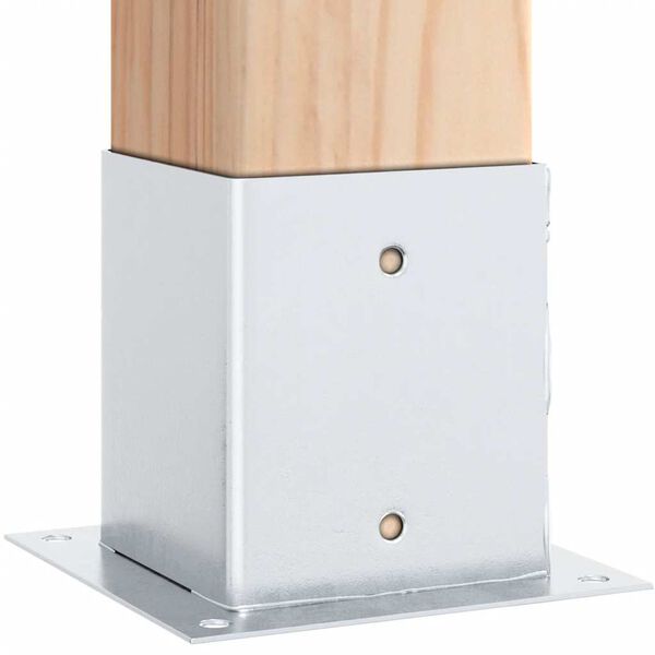 vidaXL stolpefødder firkantet 12 stk. 121x121 mm galvaniseret stål