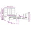 vidaXL sengeramme uden madras 100x200 cm massivt fyrretr&aelig;