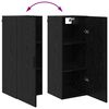 vidaXL Highboard med skuffe Sort eg 34,5 x 34 x 180 cm Konstrueret tr&aelig;