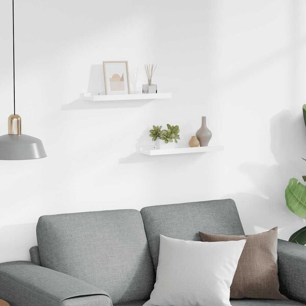 vidaXL gallerihylder 2 stk. 40x9x3 cm MDF hvid