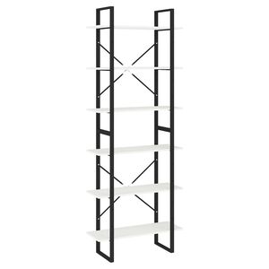 vidaXL reol 80x30x210 cm massivt fyrretr&aelig; hvid
