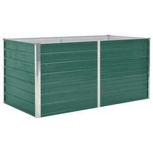 vidaXL h&aelig;vet plantekasse 160 x 80 x 77 galvaniseret st&aring;l gr&oslash;n