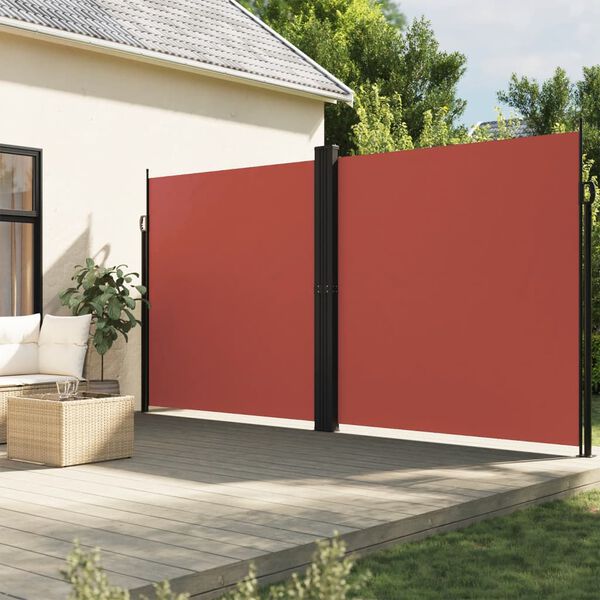 vidaXL sammenrullelig sidemarkise 200x600 cm terrakotta