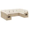 vidaXL sofas&aelig;t til haven 9 dele med hynder polyrattan beige