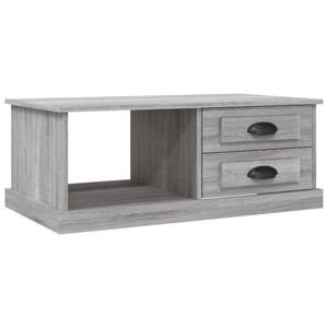 vidaXL sofabord 90x50x35 cm konstrueret tr&aelig; gr&aring; sonoma-eg