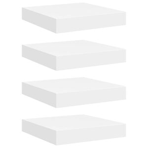 vidaXL v&aelig;ghylder 4 stk. 23x23,5x3,8 cm MDF hvid