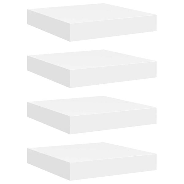 vidaXL væghylder 4 stk. 23x23,5x3,8 cm MDF hvid