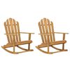 vidaXL Adirondack-gyngestole 2 stk. massivt teaktr&aelig;