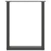 vidaXL spisebordsben U-formet 2 stk. sort 70 x (72-73) cm st&aring;l