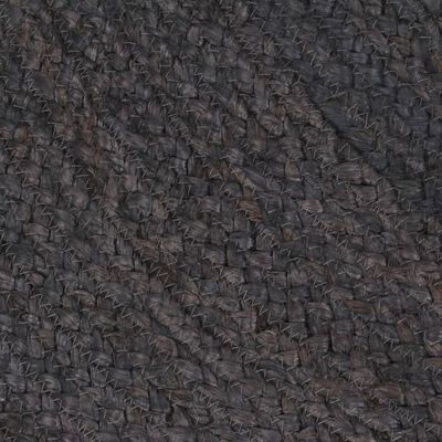 vidaXL håndlavet gulvtæppe 210 cm rundt jute mørkegrå