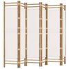 vidaXL 6-panels rumdeler 240 cm foldbar bambus og kanvas