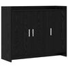 vidaXL Sideboard Sort eg 98,5 x 33 x 80 cm Konstrueret tr&aelig;
