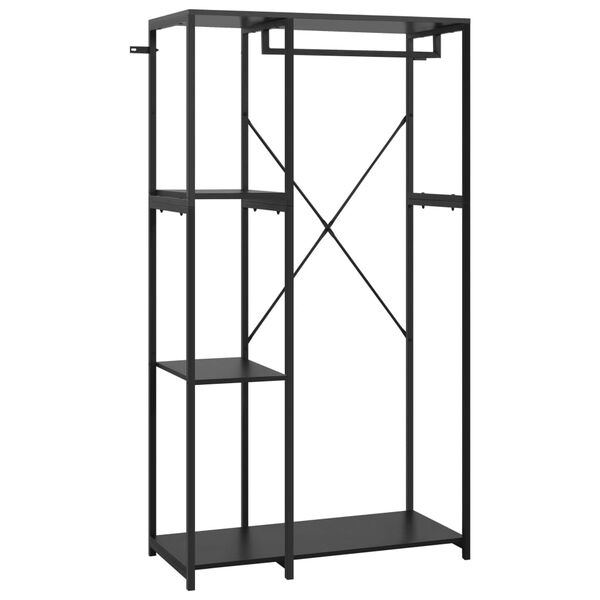 vidaXL t&oslash;jstativ 90x40x167 cm metal og sp&aring;nplader sort