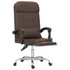 vidaXL kontorstol med massagefunktion kunstl&aelig;der brun