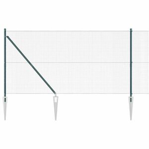 vidaXL Svejset tr&aring;dhegn med spidser 10 x 1,2 m PVC-belagt St&aring;l Gr&oslash;n