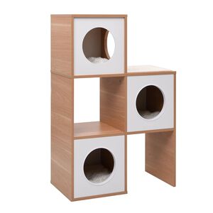 vidaXL kattehus med kradsem&aring;tte sisal 100 cm