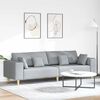 vidaXL Sofa med pude Lysegrå 250 x 77 x 76 cm Stof