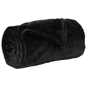 vidaXL T&aelig;ppe Sort 240 x 270 cm 1.69 kg Fleece