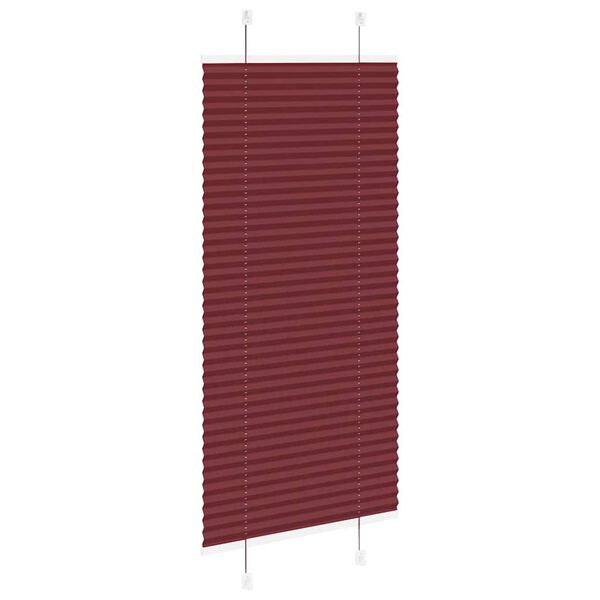 vidaXL Pliss&eacute;gardin Bordeauxr&oslash;d 60x100 cm Stofbredde 59,4 cm Polyester