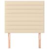 vidaXL sengegavl cremefarvet 100x5x118/128 cm stof